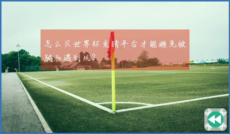 怎么买世界杯竞猜平台才能避免被骗和遇到坑？